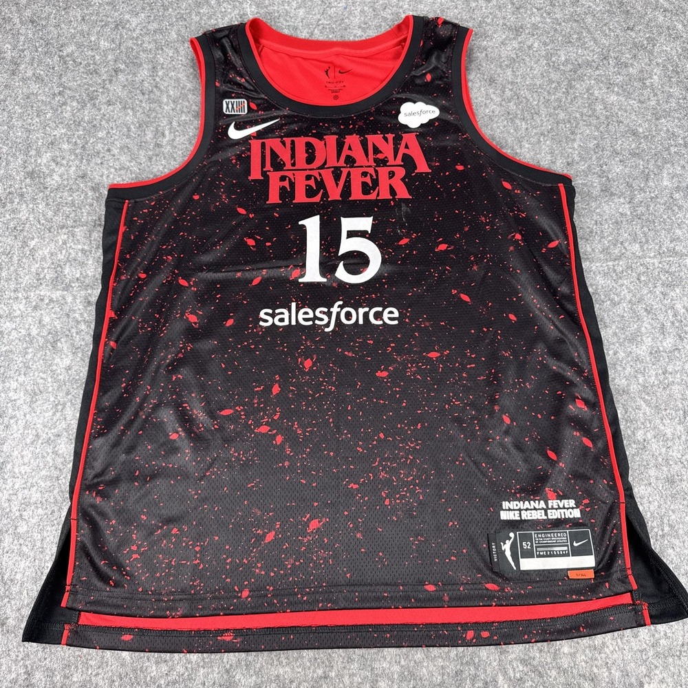 Indiana Fever Jersey Rebel Edition XL WNBA Limited McCowan #15 Stranger Things
